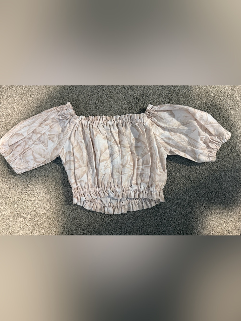 Kenny Flowers Grenada Off the Shoulder Crop Top